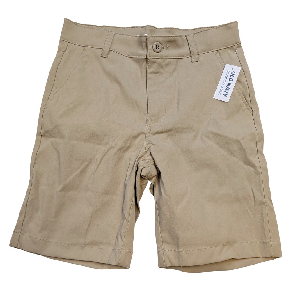 Old Navy Boys Khaki Quick Dry Performance Chino Shorts Size 10 NWT 884307-01-1